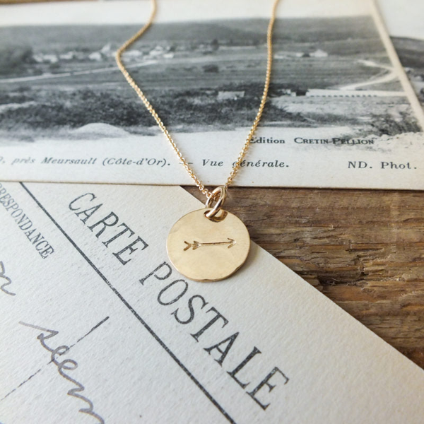 Arrow Necklace in 14k Yellow Gold Fill Image 2 Conti Jewelers Endwell, NY