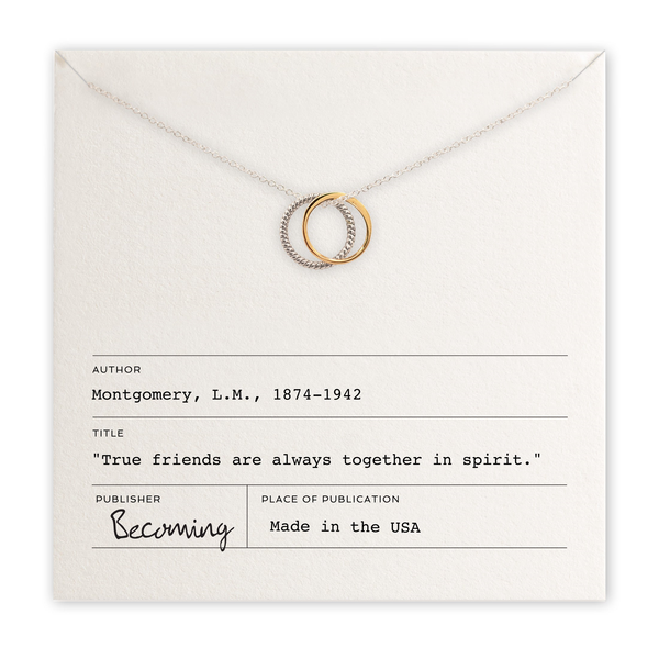 True Friends Necklace in Sterling Silver & Yellow Gold Conti Jewelers Endwell, NY
