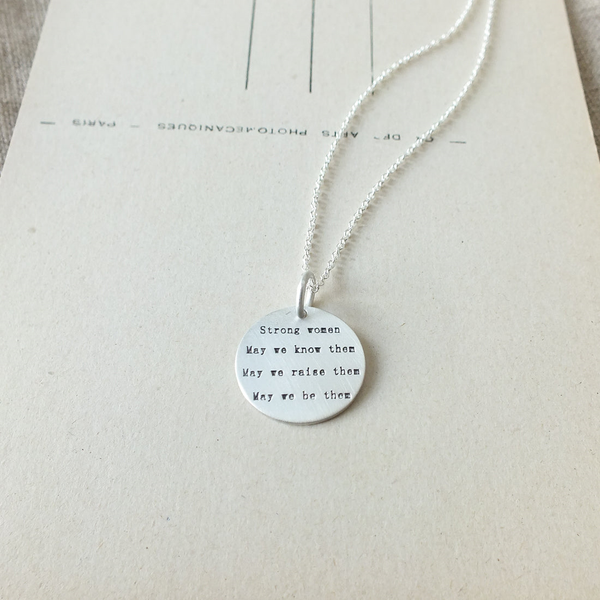 Strong Women Necklace in Sterling Silver Image 2 Conti Jewelers Endwell, NY