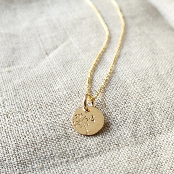 Dandelion Wishes Necklace in 14k Yellow Gold Fill Image 2 Conti Jewelers Endwell, NY