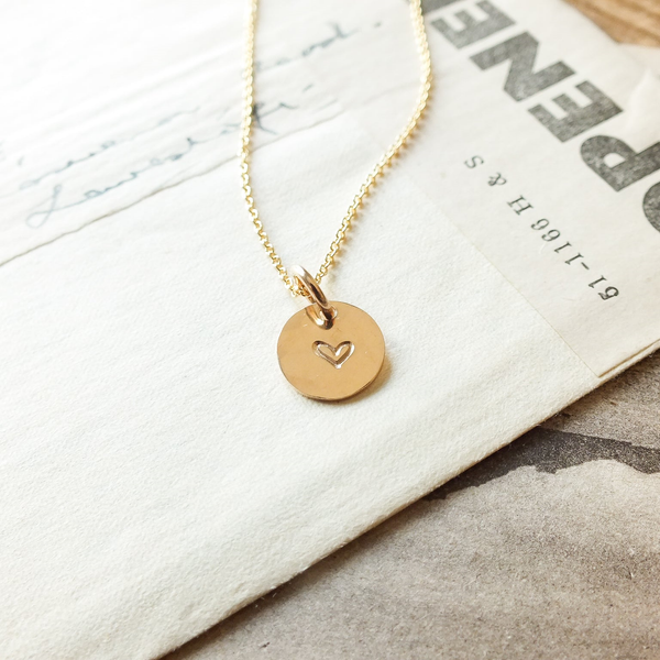 Heart Necklace in 14k Yellow Gold Fill Image 2 Conti Jewelers Endwell, NY