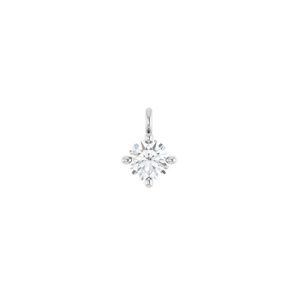 Petit Lab-Grown Moisannite Dangle in 14k White Gold Conti Jewelers Endwell, NY