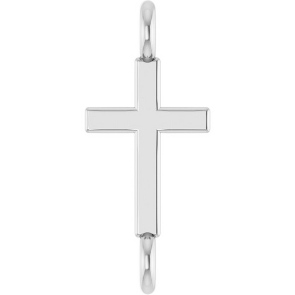 Dainty Cross Link in 10k White Gold Conti Jewelers Endwell, NY