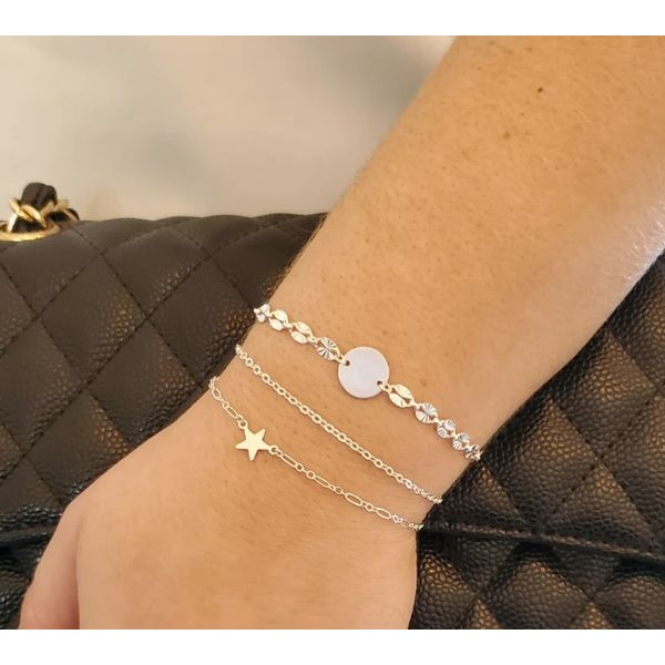 Tiny Star Link in Sterling Silver Image 2 Conti Jewelers Endwell, NY