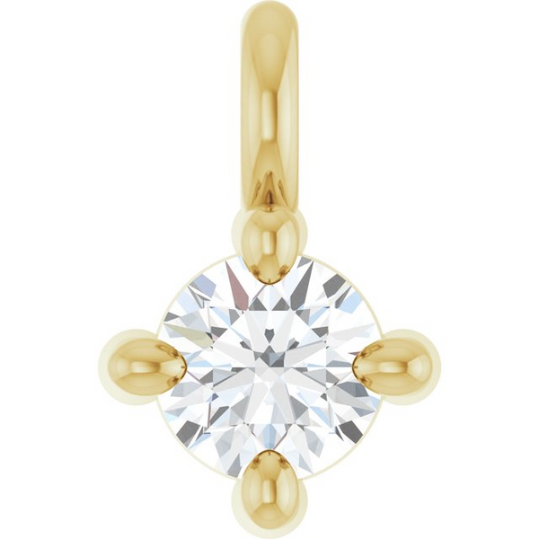 14K Yellow Gold LAB Diamond 2mm dangle Conti Jewelers Endwell, NY