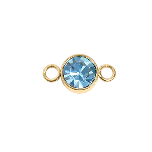 March Birthstone Link in Yellow Gold Conti Jewelers Endwell, NY