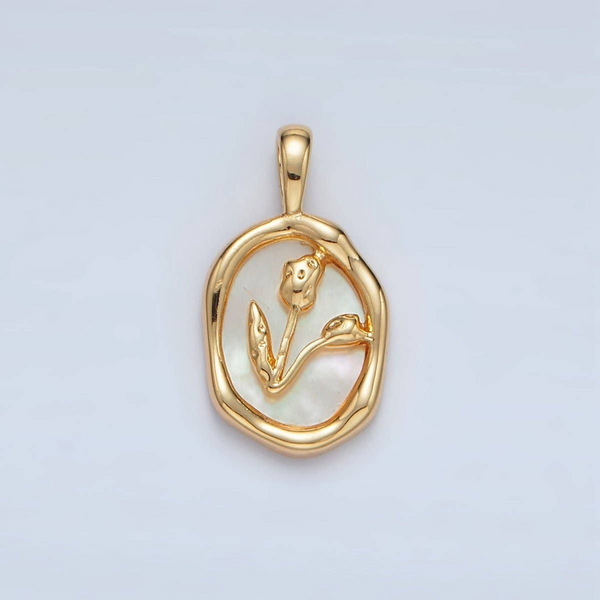 24k Gold Fill Pearl Shell Tulip Pendant Conti Jewelers Endwell, NY