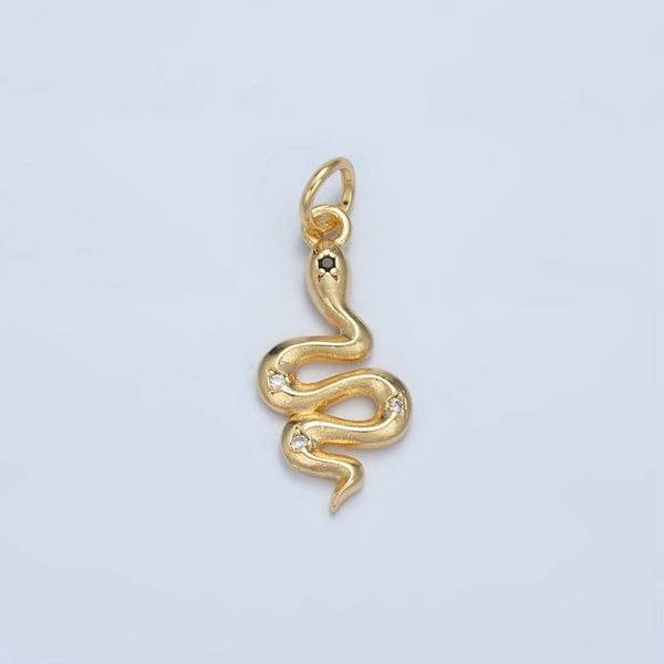 24k Gold Filled Snake Charm w/cz Conti Jewelers Endwell, NY