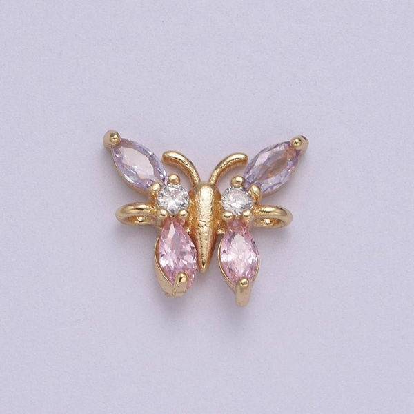 CZ Butterfly Link Charm Conti Jewelers Endwell, NY
