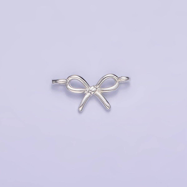 Sterling silver Bow link Charm Conti Jewelers Endwell, NY