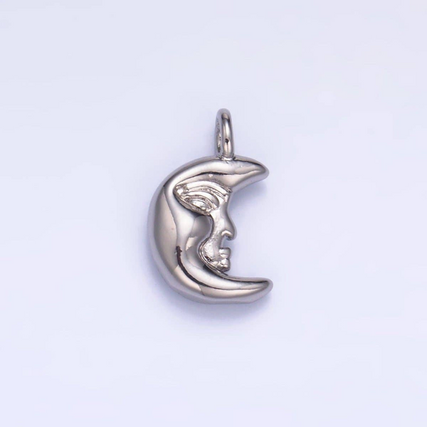 Silver Moon Face Charm Conti Jewelers Endwell, NY