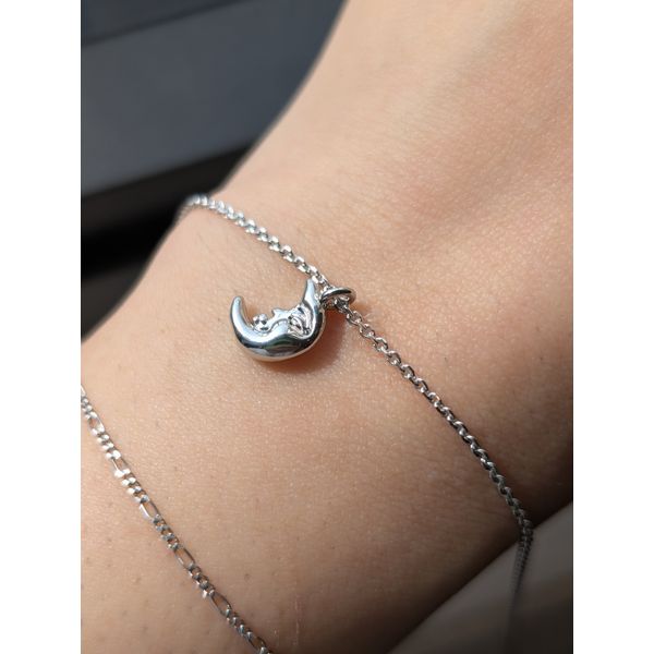 Silver Moon Face Charm Image 2 Conti Jewelers Endwell, NY