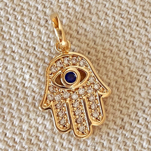 Gold Fill Evil Eye Hamsa Charm Conti Jewelers Endwell, NY