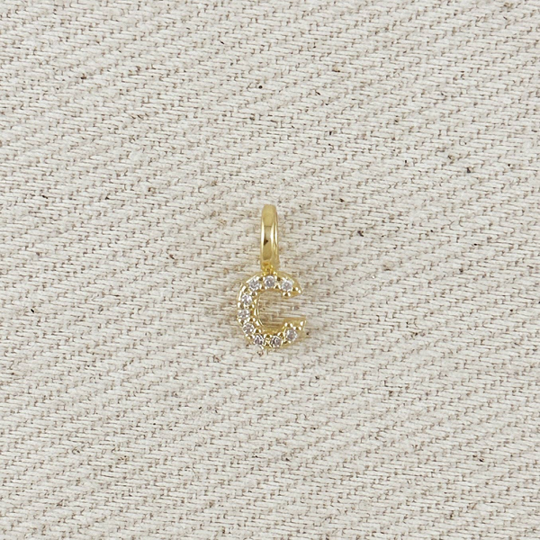Gold Fill CZ Initial Charm C Conti Jewelers Endwell, NY