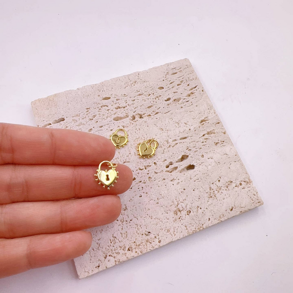 Gold Filled Mini Heart Lock Dainty Charm Conti Jewelers Endwell, NY
