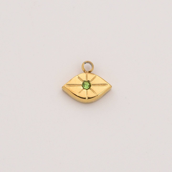 Gold Filled Stainless Steel Cz Evil Eye Charm Conti Jewelers Endwell, NY
