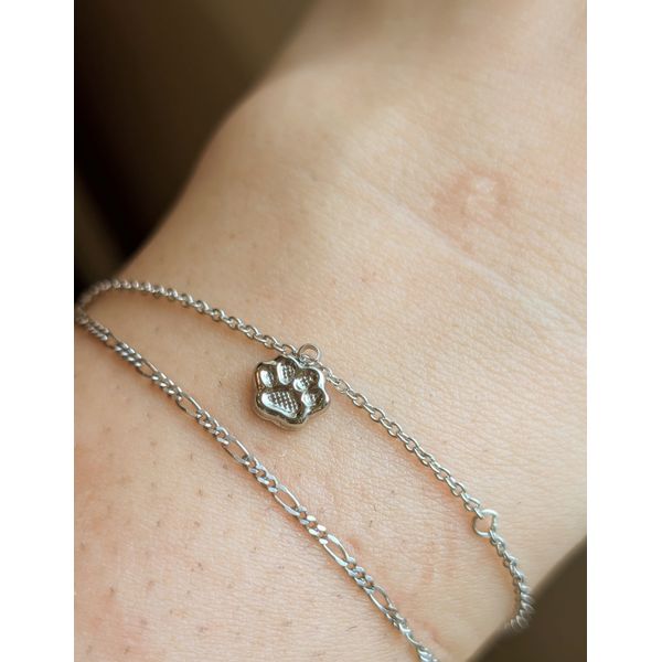 Stainless Steel Mini Paw Charm Image 2 Conti Jewelers Endwell, NY