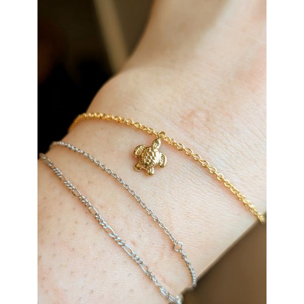 Gold Filled Stainless Steel Sea Turtle Charm Image 2 Conti Jewelers Endwell, NY