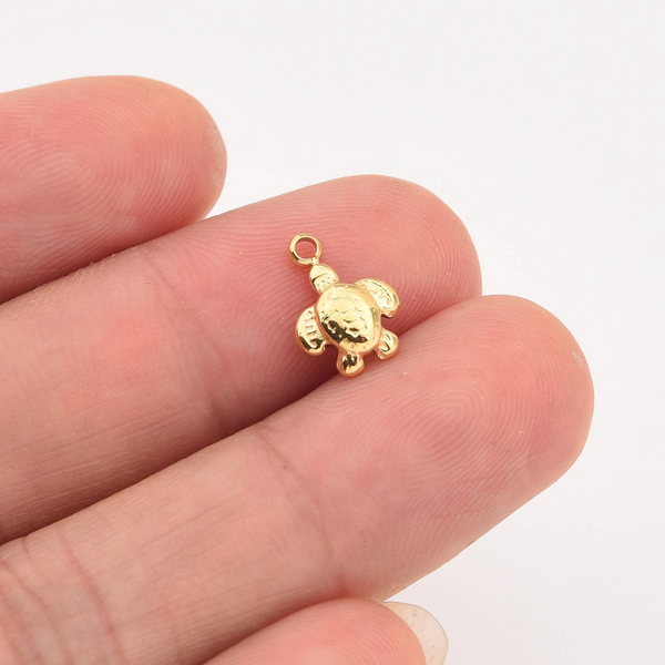 Gold Filled Stainless Steel Sea Turtle Charm Conti Jewelers Endwell, NY