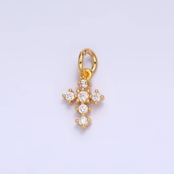 Gold Fill CZ Mini Cross Charm Conti Jewelers Endwell, NY