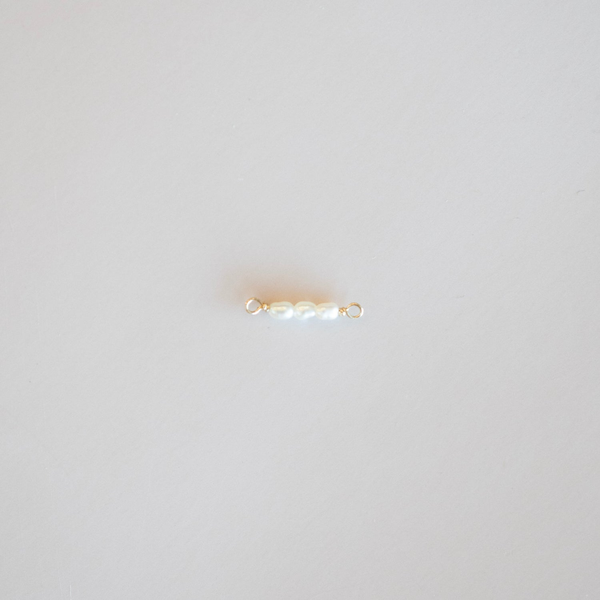 Yellow gold fill three Pearl Link Charm Conti Jewelers Endwell, NY