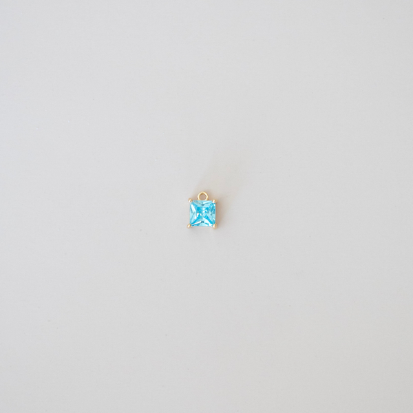 December Birthstone Princess-cut Dangle Charm in Yellow Gold Conti Jewelers Endwell, NY