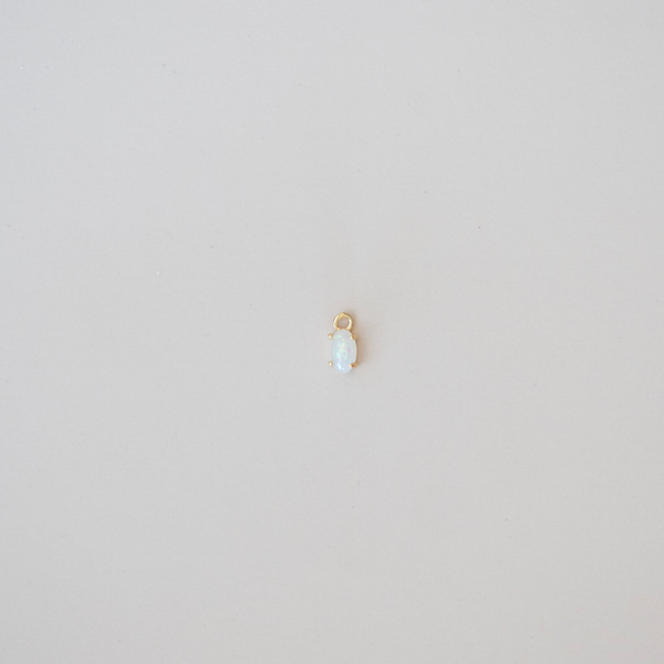 October Birthstone Opal Dangle Charm in Yellow Gold Conti Jewelers Endwell, NY