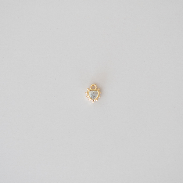 Beaded Heart Dangle in Yellow Gold Conti Jewelers Endwell, NY