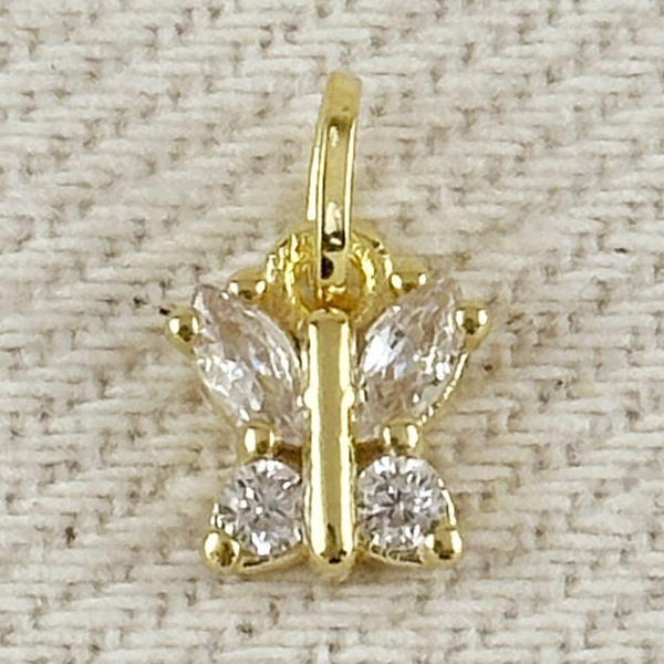 Gold Fill with Cubic Zirconia Butterfly Charm Conti Jewelers Endwell, NY
