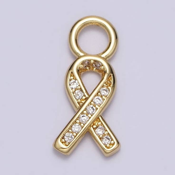 Gold Fill Breast Cancer Ribbon Charm Conti Jewelers Endwell, NY