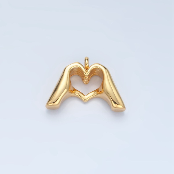 14k Gold Filled Heart Hands Charm for Permanent Jewelry Conti Jewelers Endwell, NY