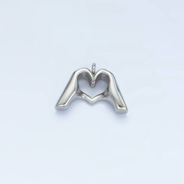 Sterling Silver Heart Hands Charm Conti Jewelers Endwell, NY