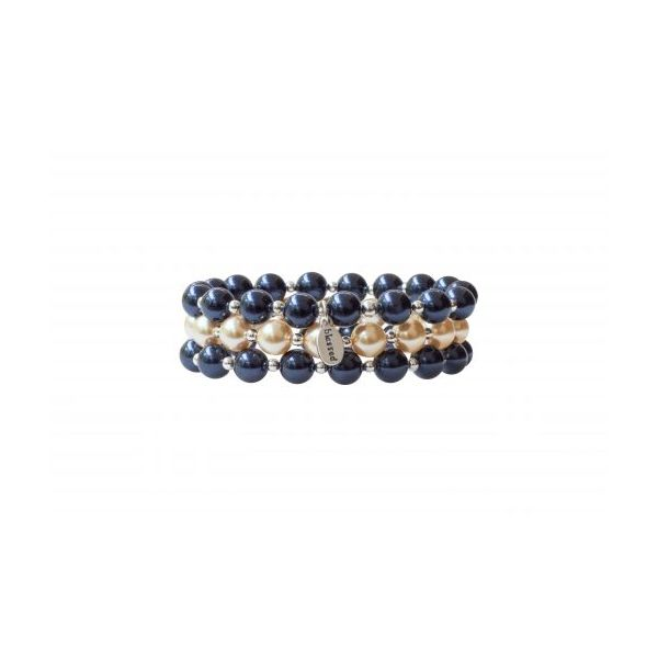 Mercy House Midnight Blue Pearl Count Your Blessings Bracelet Image 2 Conti Jewelers Endwell, NY