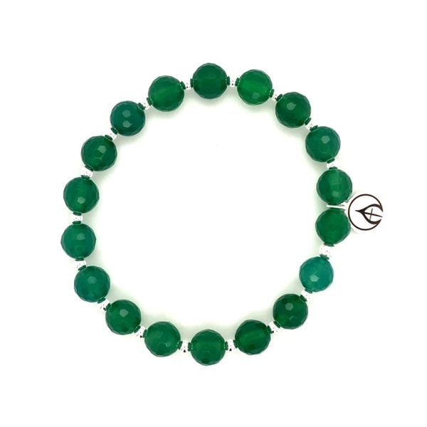 LARGE Faceted Green Agate Mercy House Bracelet Conti Jewelers Endwell, NY