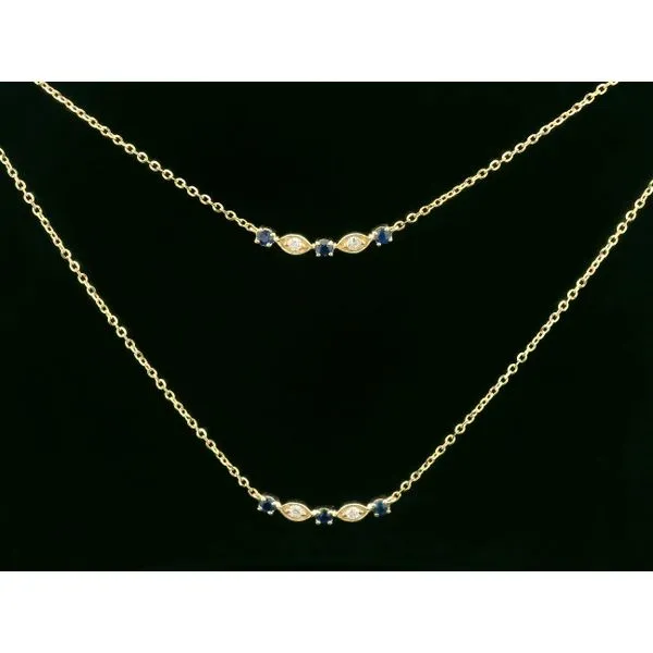 Ladies Sapphire and Diamond Stackable Necklace Cooper Fine Jewelers Texarkana, TX