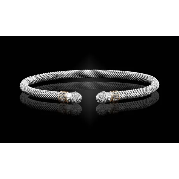 Diamond Milanese Mesh Elegante Cuff Bracelet Cooper Fine Jewelers Texarkana, TX