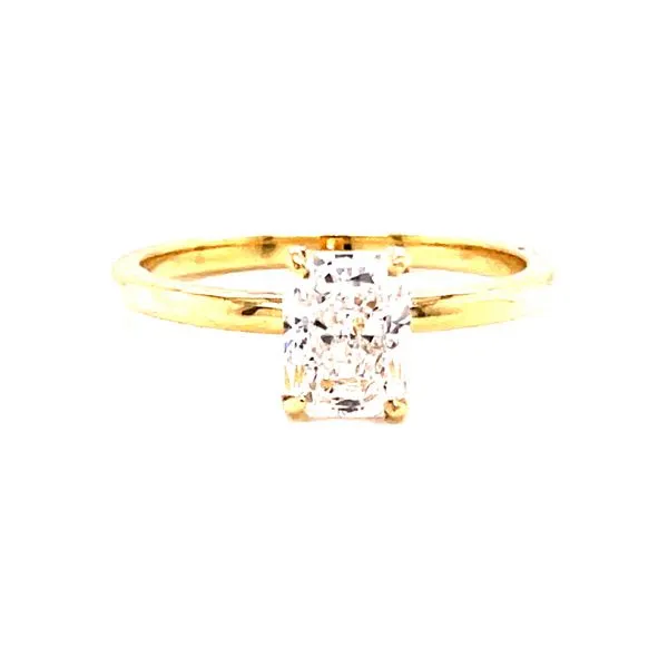 14 Karat Yellow Gold 1 cttw Lab Grown Radiant Center Stone set in a 4 Prong Polished Mounting Engagement Ring Corinth Jewelers Corinth, MS