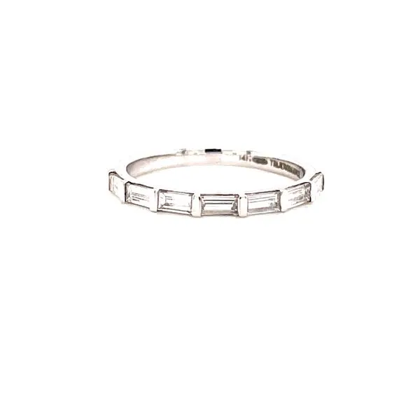 14 Karat White Gold Baguette Diamond Stacker Band Corinth Jewelers Corinth, MS
