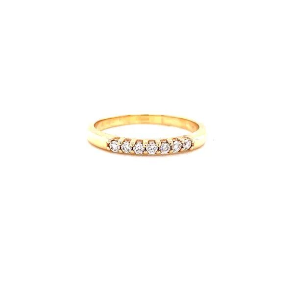 14 Karat Yellow Gold 7- Stone Round Diamond Stacker Band Corinth Jewelers Corinth, MS