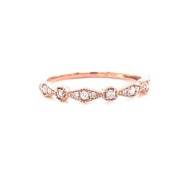 10 Karat Rose Gold Round and Marquis Diamond Stacker Band Corinth Jewelers Corinth, MS