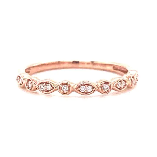 10 Karat Rose Gold Round and Marquis Alternating Diamond Stacker Band Corinth Jewelers Corinth, MS