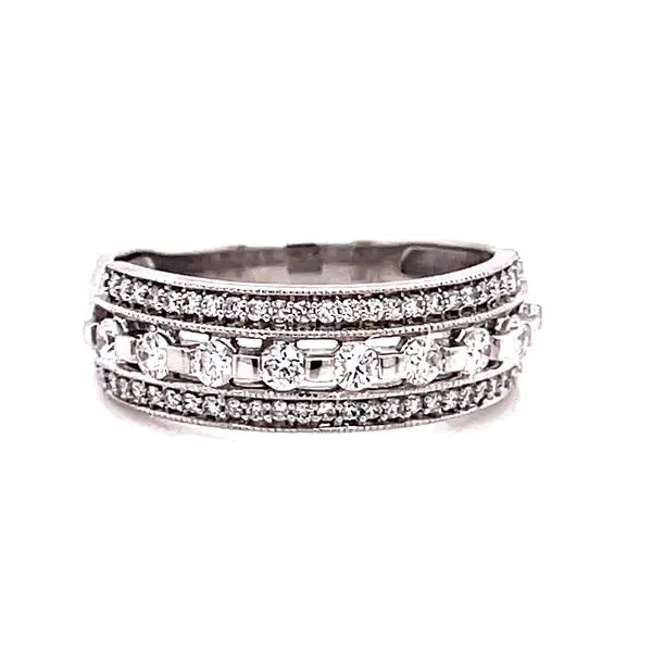 14 Karat White Gold Round Diamond Anniversary Band Corinth Jewelers Corinth, MS