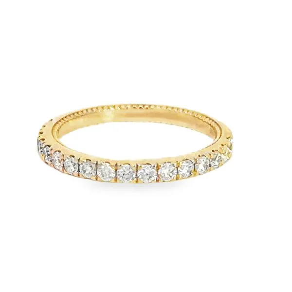 14 Karat Yellow Gold Round Shape Diamond Band with Milgrain Inlay - 0.49 ctw Corinth Jewelers Corinth, MS