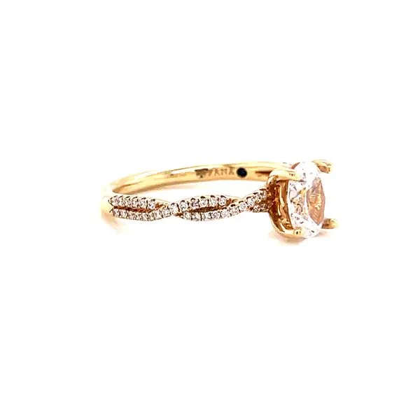 14 Karat Yellow Gold Infinity Oval 4 Prong Solitaire Engagement Ring Image 2 Corinth Jewelers Corinth, MS