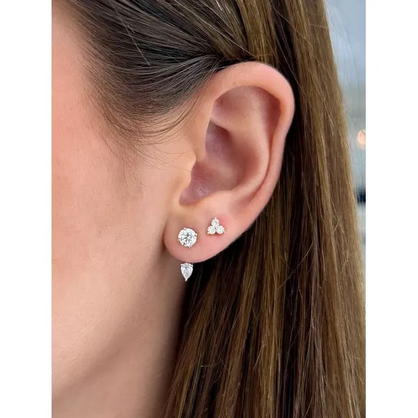 14 Karat White Gold Pear Shape Drop Dangle Earring Jackets - 0.40 ctw Corinth Jewelers Corinth, MS