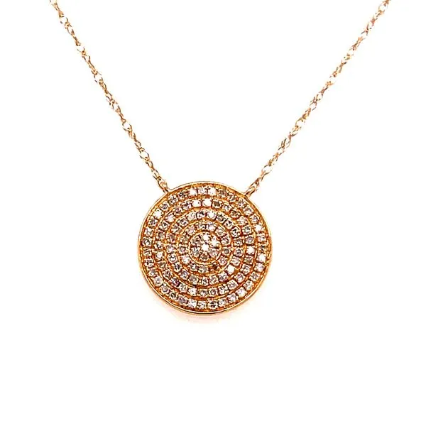 10 Karat Yellow Gold Round Diamond Disk Fashion Necklace Corinth Jewelers Corinth, MS