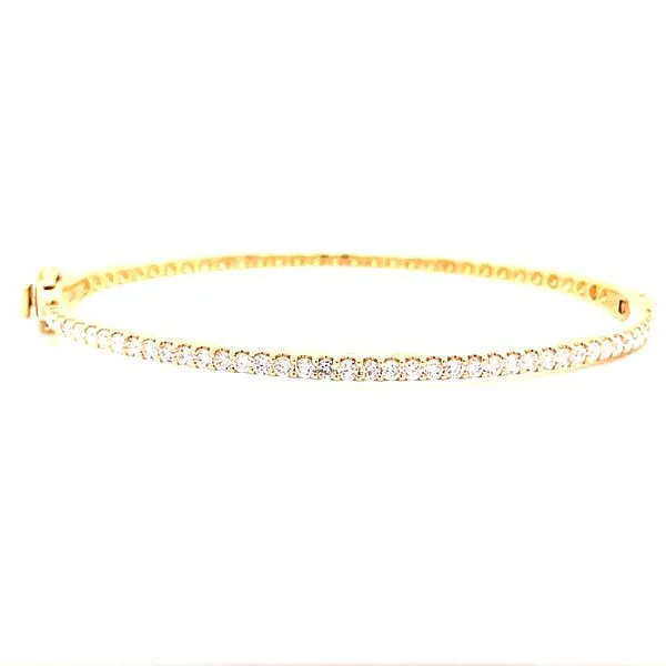 14 Karat Yellow Gold Diamond Bangle Bracelet Corinth Jewelers Corinth, MS