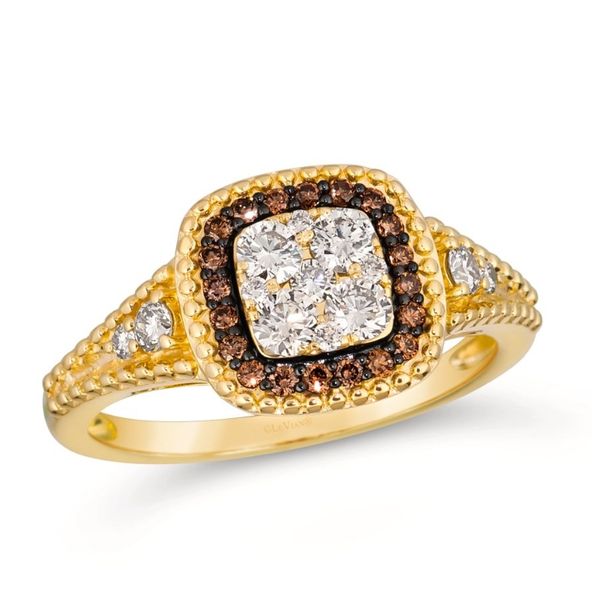 14K Honey Gold Ring | Nude diamonds 1/2 cts., Chocolate diamonds® 1/6 cts. Corinth Jewelers Corinth, MS