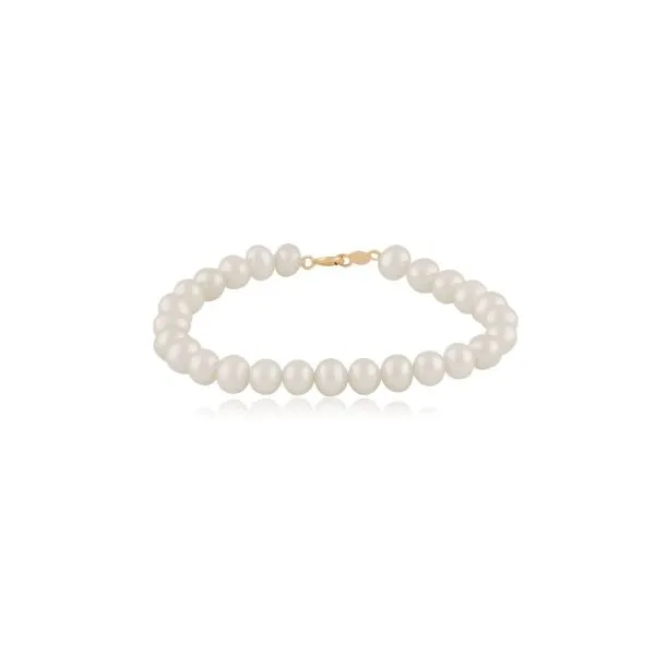 14 Karat Yellow Gold 4.5 - 5 mm Freshwater Pearl Bracelet Corinth Jewelers Corinth, MS