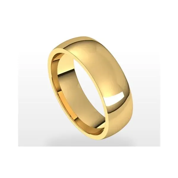 10 Karat Yellow Gold 6mm Light Comfort Fit Gents Polished We